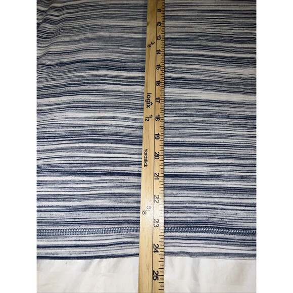 T by Talbots Women Top Med Gray Zip 3/4 Sleeve Striped Knit Pocket Stretch Light - Picture 8 of 12